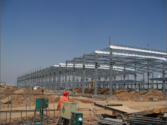 Magazzino di stoccaggio prefabbricato dei prodotti della costruzione della struttura della struttura d'acciaio