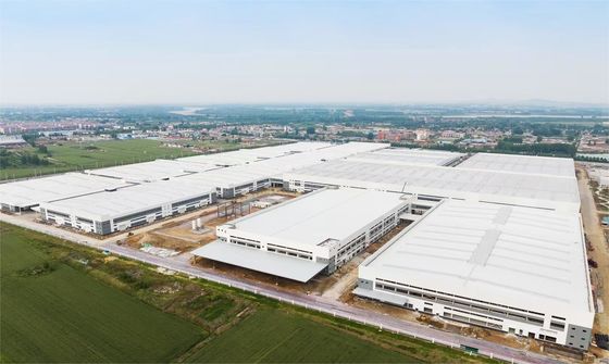 Portello dipinto Cornice rigida Struttura in acciaio prefabbricata Magazzino per efficienza e stabilità