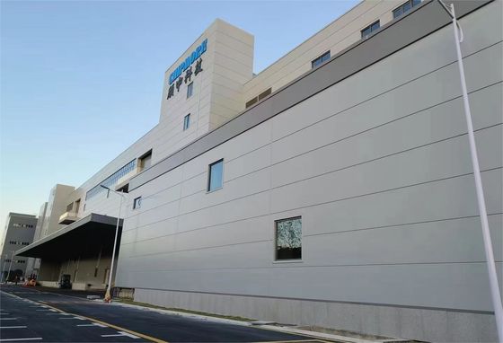 Portello dipinto Cornice rigida Struttura in acciaio prefabbricata Magazzino per efficienza e stabilità